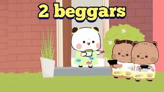 beggars at peachy's house  || #cutegirlpeachgoma #bubuanddudu #bubududu #peachugomu #animation #ok