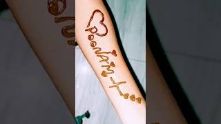 POONAM ️ mehndi tattoo design #shorts #youtubeshorts #trending #viral #pooja art & design