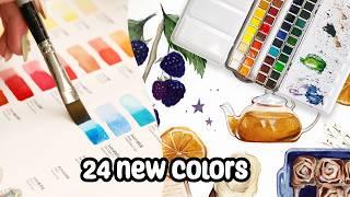 The Biggest Watercolor Palette I Own  Paul Rubens Swatches & Painting