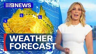 Australia Weather Update: Showers excepted across country’s east coast | 9 News Australia