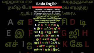  Basic English grammar vowels and consonants english with Tamil #english #tamil #vowels #consonants