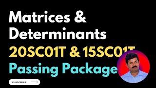 Matrices and Determinants - Diploma Passing Package (for both 20SC01T and 15SC01T)