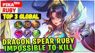 Dragon Spear Ruby, Impossible To Kill [ Top Global Ruby ] ᴘɪᴋᴀᵗᶻᵘ - Mobile Legends Emblem And Build