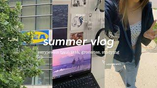 summer vlog  evryjewels haul, ikea shopping, groceries, studying + more!