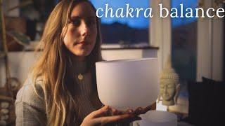 Chakra balancing, sound bath frequency to align & restore the chakras, sleep meditation music