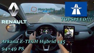 2023 Renault Arkana E-TECH Hybrid 145 94+49 PS EVENING POV DRIVE TOPSPEED FRANKFURT AIRPORT (60 FPS)