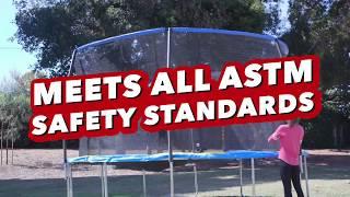 14 ft Steelflex Trampoline with Flashlight Zone and Pro Enclosure by Sportspower