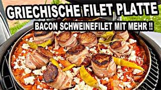 Griechische Filet Platte vom Grill - Für die Götter | The BBQ BEAR