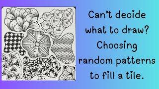 Can’t decide what to Draw? Choosing random patterns with a Zentangle Spinner.