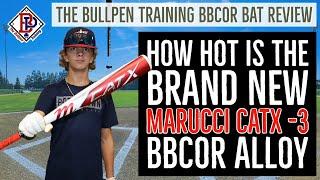 The NEW Marucci CAT X -3 Alloy BBCOR Baseball Bat Swing Review with The Bullpen Training