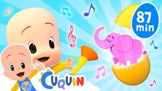 Surprise Eggs (Elephants) and more educational videos for kids with Cuquin