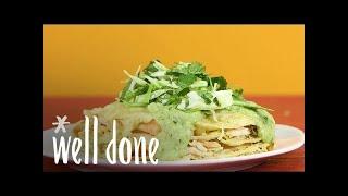 How To Make Stacked Chicken Enchiladas | Recipe | Well Done