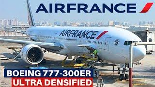 AIR FRANCE DENSIFIED 472 PASSENGER BOEING 777 300ER (Economy) | Dubai - Paris | Flight Review