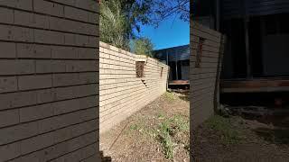 old brick wall demolition