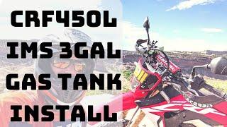 2019 Honda CRF450L Dual Sport Adventure Bike Gets a 3 Gallon IMS Gas Tank Mod