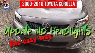 2010 Toyota corolla replacing headlights