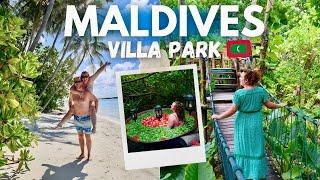 MALDIVES VLOG!  VILLA PARK  Deluxe Beach Pool Villa, Jungle Lunch,  Sunset Beach Bar & Best Spa 