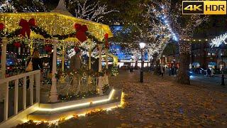 London's Posh Christmas Lights - 2024  Walk from Harrods to Kings Road - Chelsea [4K HDR]