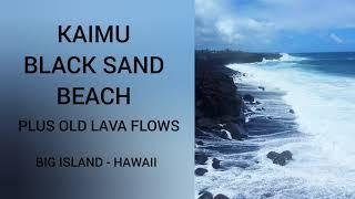 Amazing views for black sand beach + lava fields in Hawaii! Kaimu black sand beach trail, Big Island