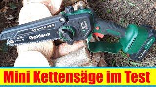 Im Test: Mini Akku Kettensäge von Goldsea - 6 Inch Mini Chainsaw - Review