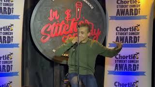 Oscar DB at the Dublin heat of the Chortle Student Comedy Award 2024