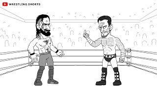 CM Punk vs Seth Rollins WWE Raw on Netflix Parody Cartoon (feat. John Cena)