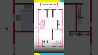 30x45 home design | 1350sqft house design #houseplan #house #homeplan #shorts #home