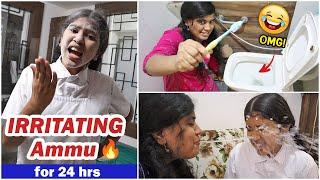 **Ammu got EXTREMELY ANGRY** Irritating Ammu for 24 hrs || Ammu Times ||