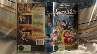 Opening and Closing To "Snow White and the Seven Dwarfs" (WDHV) VHS New Zealand (1994) REUPLOADED