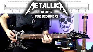 10 Easy & Cool METALLICA Guitar Riffs | (+Tabs)