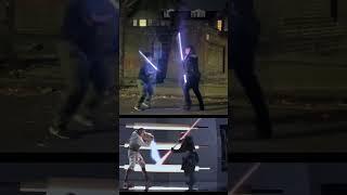 Obi-Wan vs Maul side by side #starwars #lightsaber #jedi #sith #obiwankenobi #darthmaul