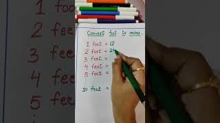 Shorts | Conversion | Feet To Inches | Socho And Batao | EDUCATION WORLD WITH PINKY ️