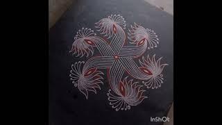 5*3 dots padi kolam /rangoli kolam designs/simple muggulu /kolam for beginners