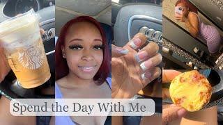 Spend the day with me | nails , wax , Dominican blowout , chit chat 