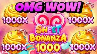 Normal Buys and Super Buys on Sweet Bonanza 1000! 1000x Multiplier Drops with a Huge Tumble!