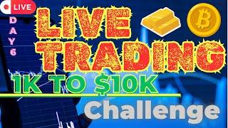 Forex (FX) & GOLD LIVE TRADING | 1000 to $10K Challenge & Real-Time Analysis (Day 8- P2)