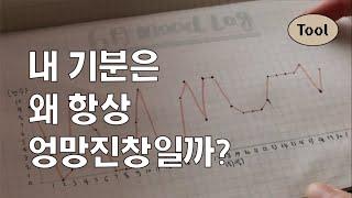 세 달간 기분 그래프를 그려봤어요 (불렛저널 트래커, 무드로그)