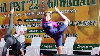 Yoga competition (Assam) Yoga Fest'22 Guwahati Stu: NIKITA Swargiary #pratishruti_yoga_dance