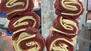 Aprendam fazer espetinho de rondelli de carne e queijo