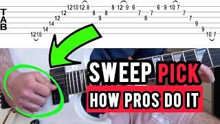 HOW TO SWEEP PICK LIKE A PRO! (Lesson)