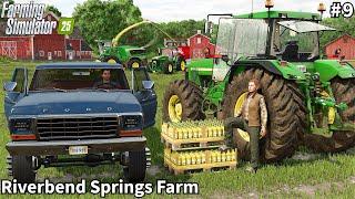 Picking Up Grass With JD 8000 Series & Selling Food Products│Riverbend Springs│FS 25│Timelapse#9