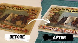 Restoring a 19th-Century Antique Advertisement