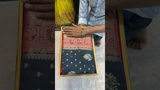 A very beautiful pure satin silk blue and pink colour Sarees #youtube #saree #fashion #shorts #new