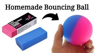 DIY homemade ball/how to make bouncing ball at home/ crazy ball making with eraser/bouncy ball#ball