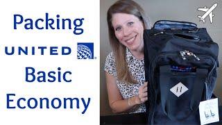 How to pack a United Airlines Basic Economy Bag 17 x 9 x 10 for 3 to 5 days (9x17x10)