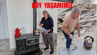 AKŞAM AKŞAM SOBAMIZI YAKTIK VE YENİ EVİMİZDE YAPTIKLARIMIZ