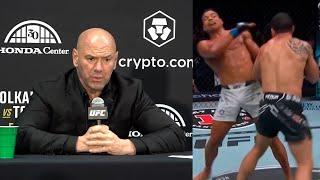 Dana White reacts to Robert Whittaker win over Paulo Costa at UFC 298