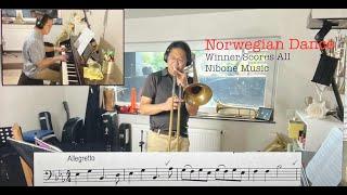 Norwegian Dance - Winner Scores All by Peter Lawrance Trombone and Piano w/Karaoke play along video