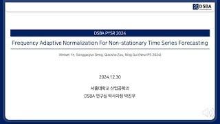 [Paper Review] Frequency Adaptive Normalization For Non-stationary Time Series Forecasting