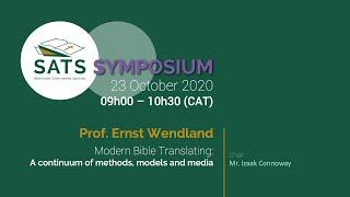 Ernst Wendland - Modern Bible Translation: A continuum of methods, models and media